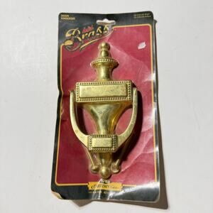Vintage Ives Solid Brass Door Knocker 1983 Artisan Collection New Old Stock